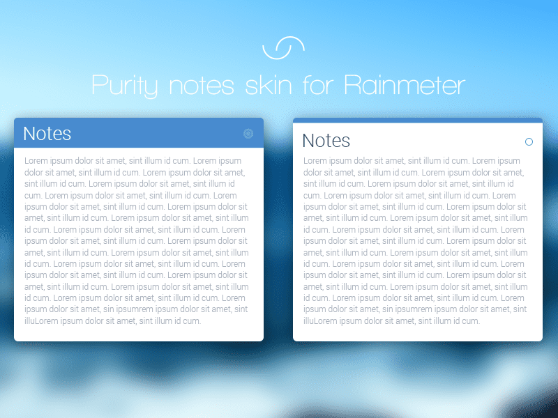 purity rainmeter notes skin