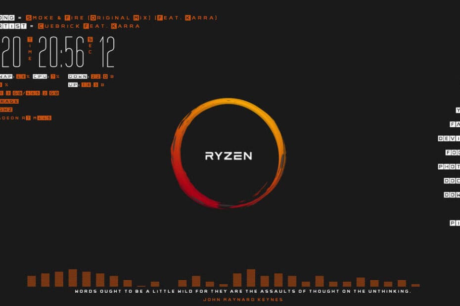 AMD Ryzen Rainmeter