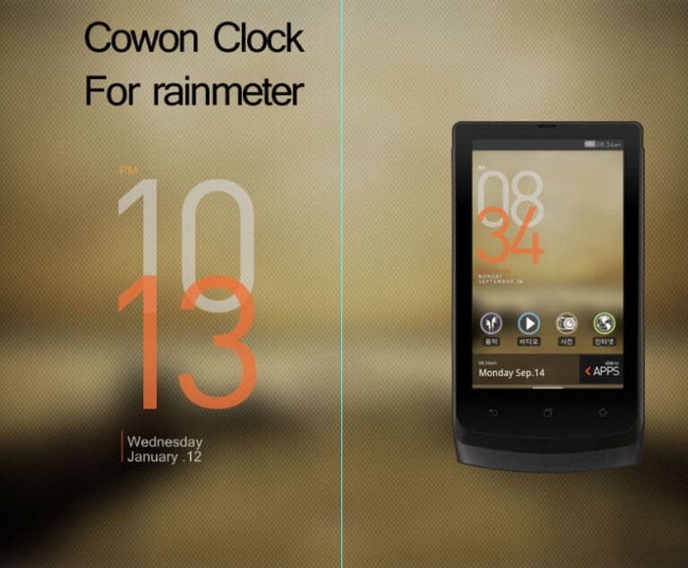 Cowon clock for rainmeter