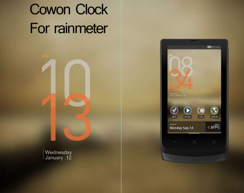 Cowon clock for rainmeter