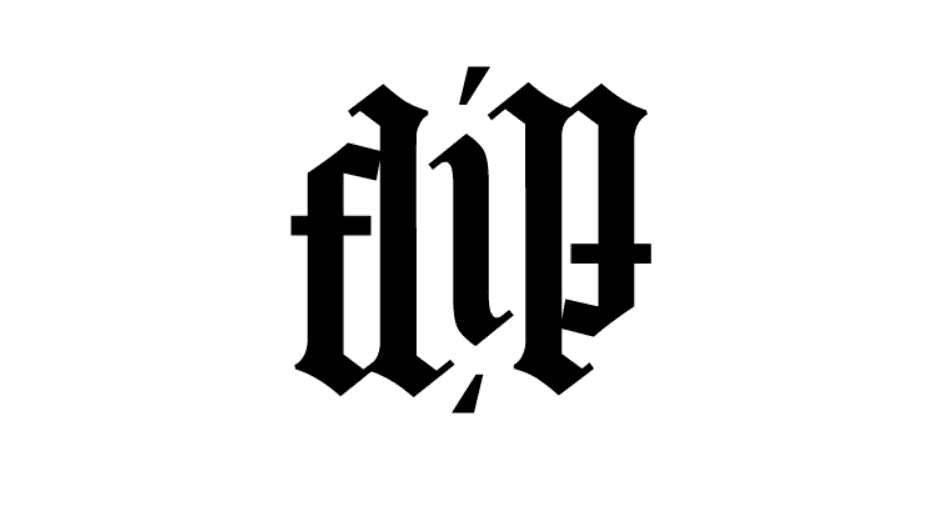 Flip script Ambigram